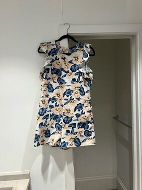 Harlowe & Graham Blue and Cream Floral Romper